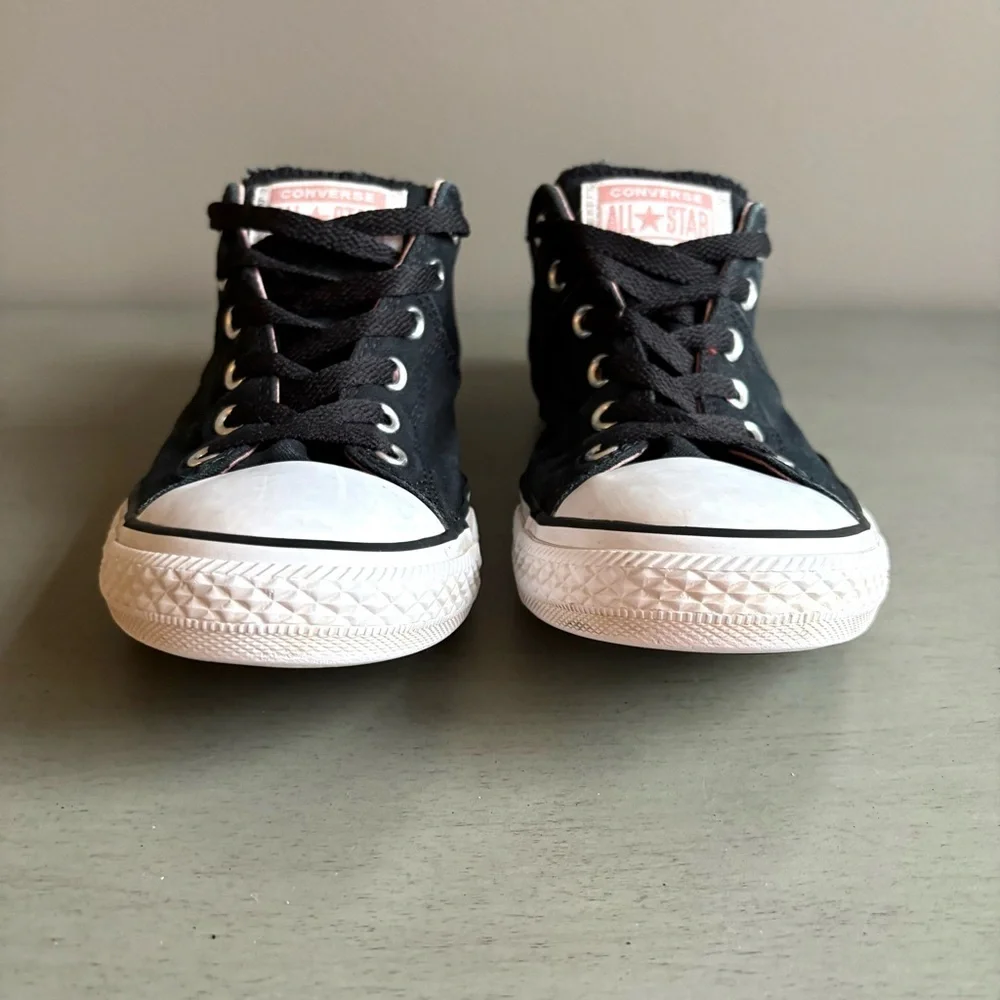 Converse All Star Chuck Taylor Madison Ox Black Pink Sneakers Girls Sz 5 Retro